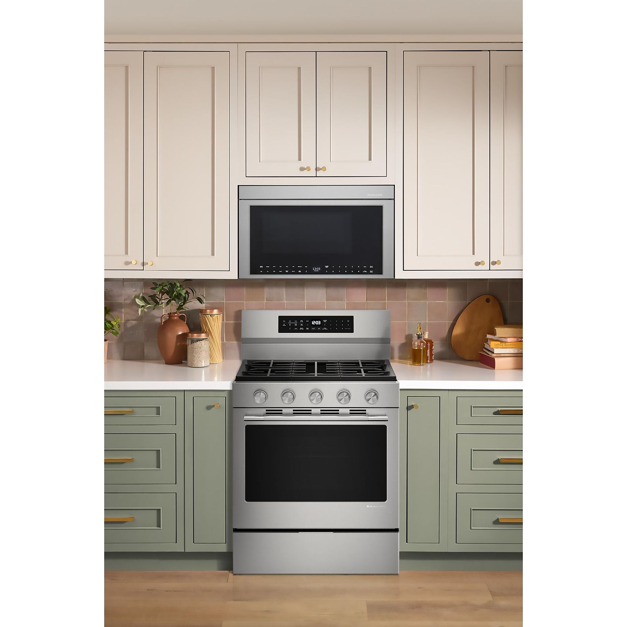 KitchenAid Fingerprint Resistant Stainless Steel Freestanding Gas Convection Range (5 cu.ft) - KFGS530SPS
