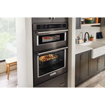 KitchenAid Black Stainless Steel with PrintShield™ Finish 30" Wall Oven and Microwave Combination (5.0 Cu. Ft. / 1.4 Cu. Ft.)- KOEC530PBS
