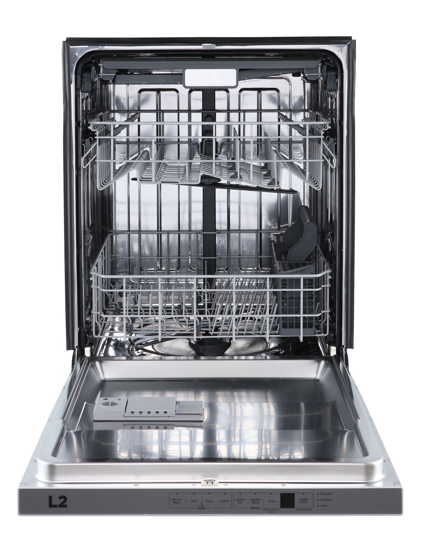 L2 Stainless Steel Kitchen Package with French Door Refrigerator, Electric Range & Built-In Dishwasher