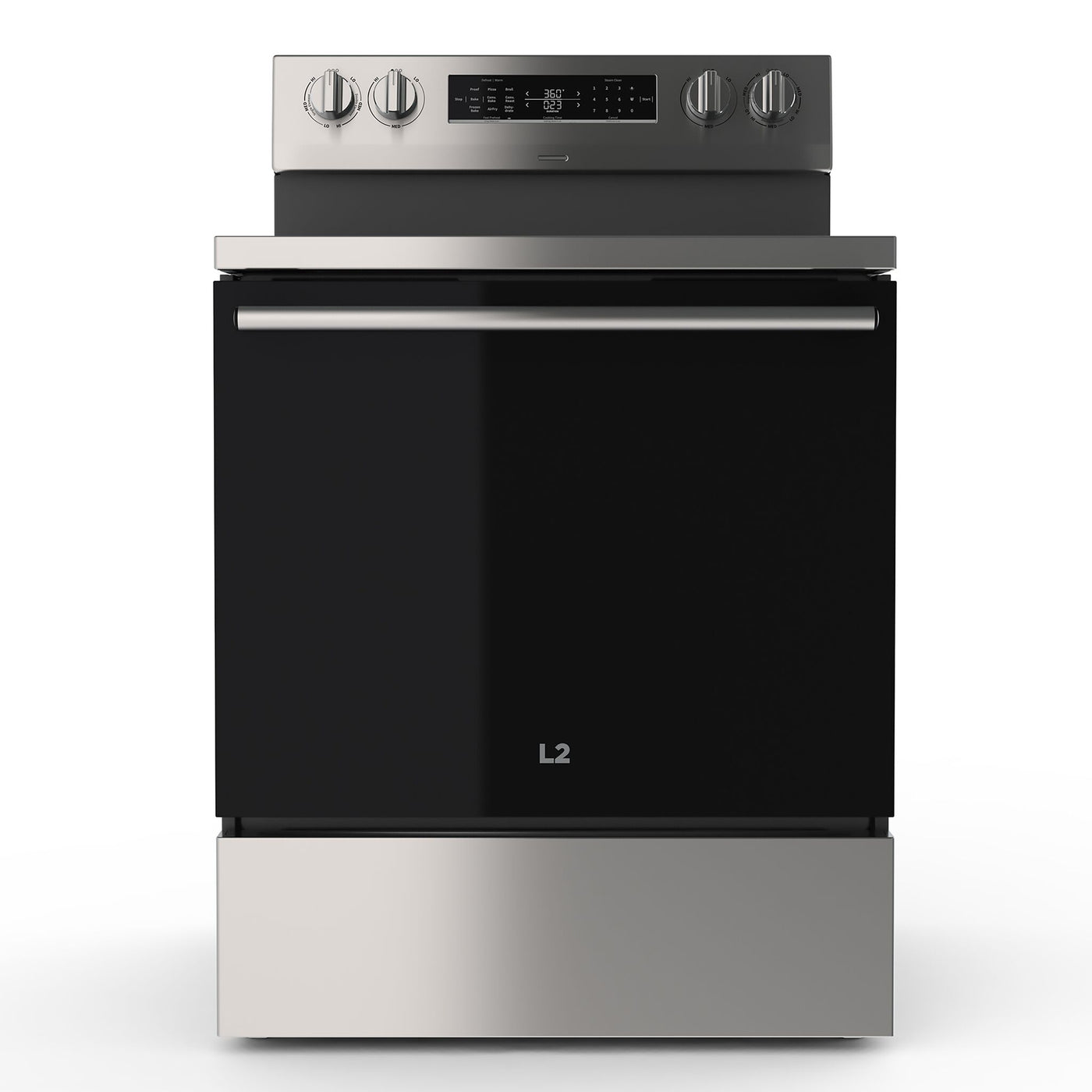 L2 Stainless Steel Kitchen Package with French Door Refrigerator, Electric Range & Built-In Dishwasher