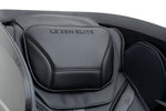 Close-up of the L2 Zen Elite Massage Chair padded headrest with embroidered L2 ZEN ELITE branding
