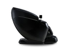 Side view of the L2 Zen Elite Massage Chair showing its curved black outer shell, base and device holder