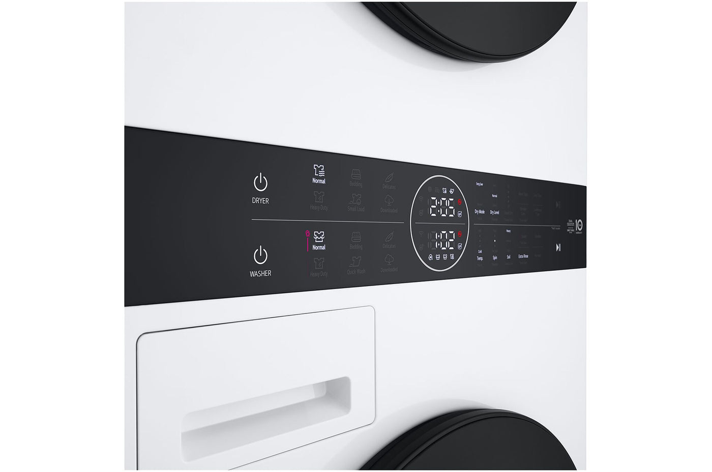 LG 24" White Single Unit WashTower™ Front Load Washer (3.1 Cu.ft) and Electric Ventless Heat Pump Dryer (4.2 Cu.ft) - WKHC152HWA