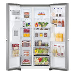 LG Platinum Silver Side-by-Side Counter-Depth Refrigerator with Ice & Water Dispenser (23 cu.ft) - LS23C4230V