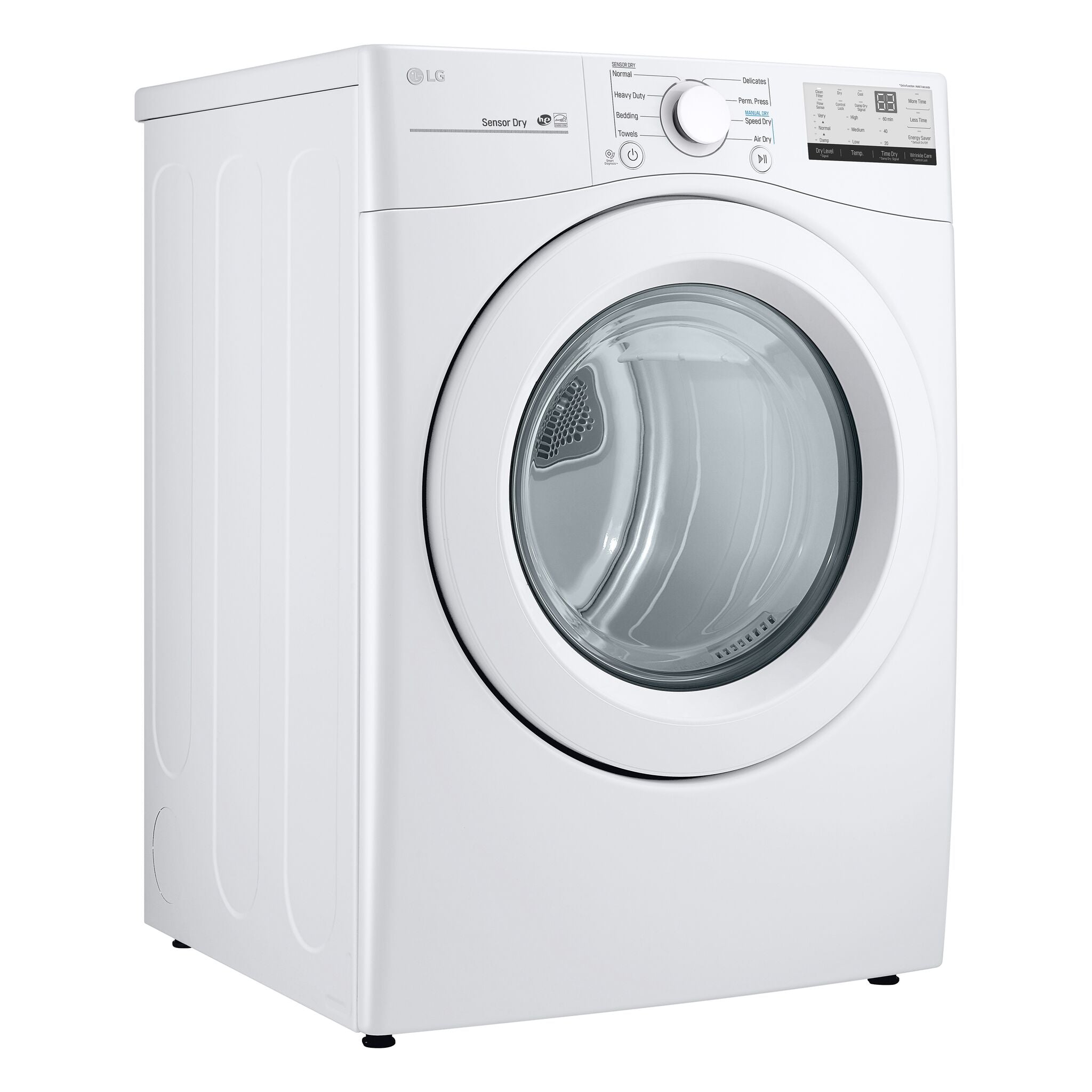LG White Front Load Dryer with Ultra Large Capacity (7.4 Cu.Ft) - DLE3400W