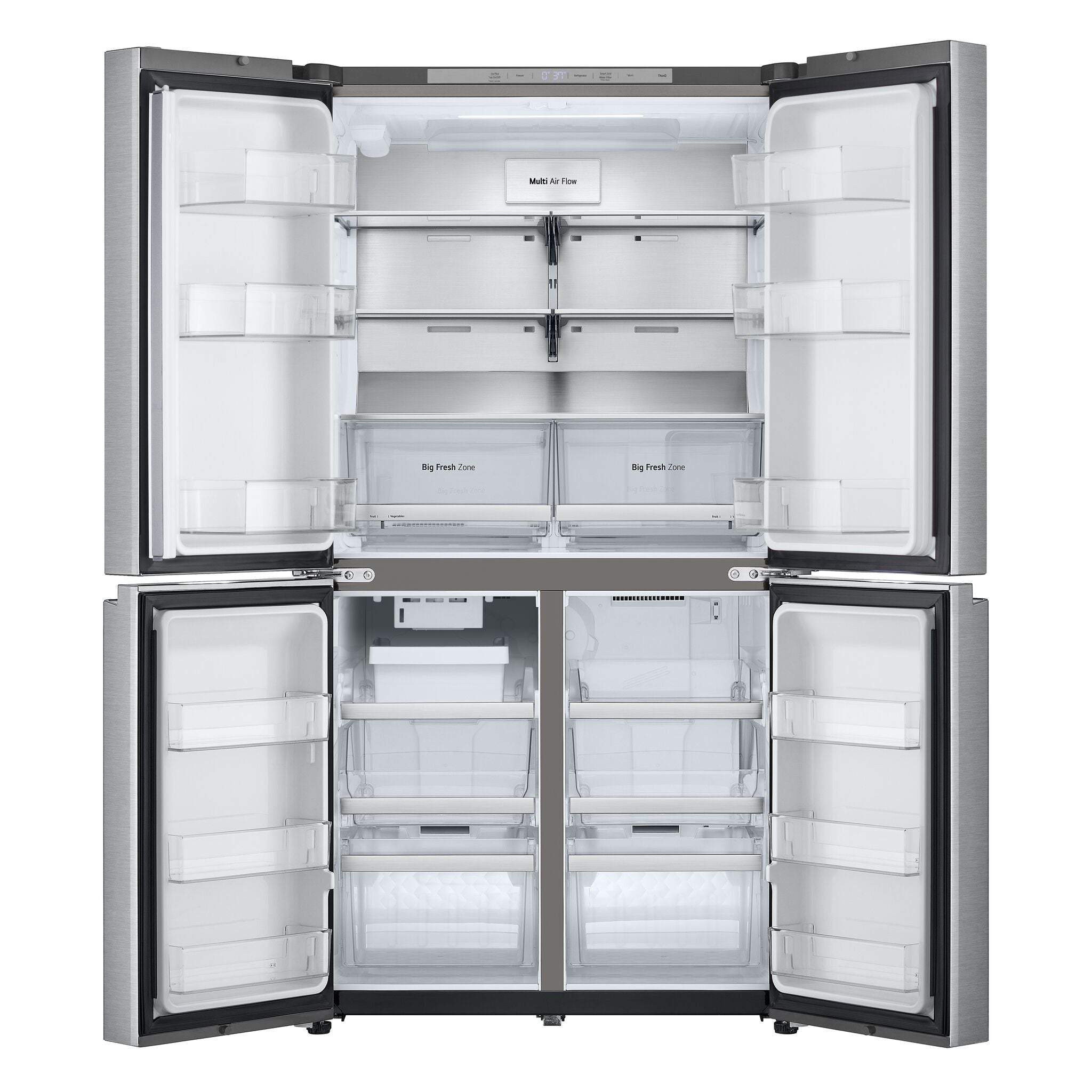 LG 36" 24 Cu. Ft. Smudge Resistant Stainless Steel Counter-Depth 4-Door French Door Refrigerator with Ice Maker - LF24C8200S