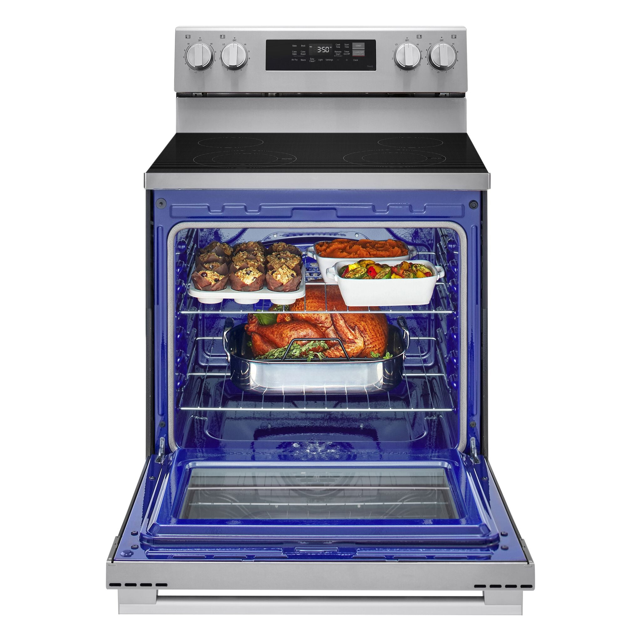LG Stainless Steel Smart Electric Freestanding Range (6.3 cu. Ft.) - LREN6321YE