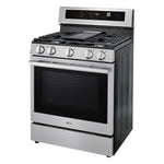 LG Smudge Resistant Stainless Steel Smart Gas Freestanding Range with Air Fry (6.3 Cu.Ft) - LRGN6325X