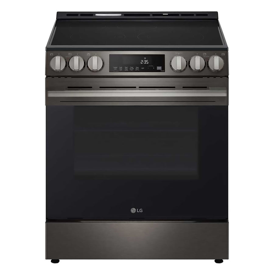 LG Smudge Resistant Black Stainless Steel Smart Electric Slide-In Range with Air Fry (6.3 Cu.Ft) - LSEL6333ZE