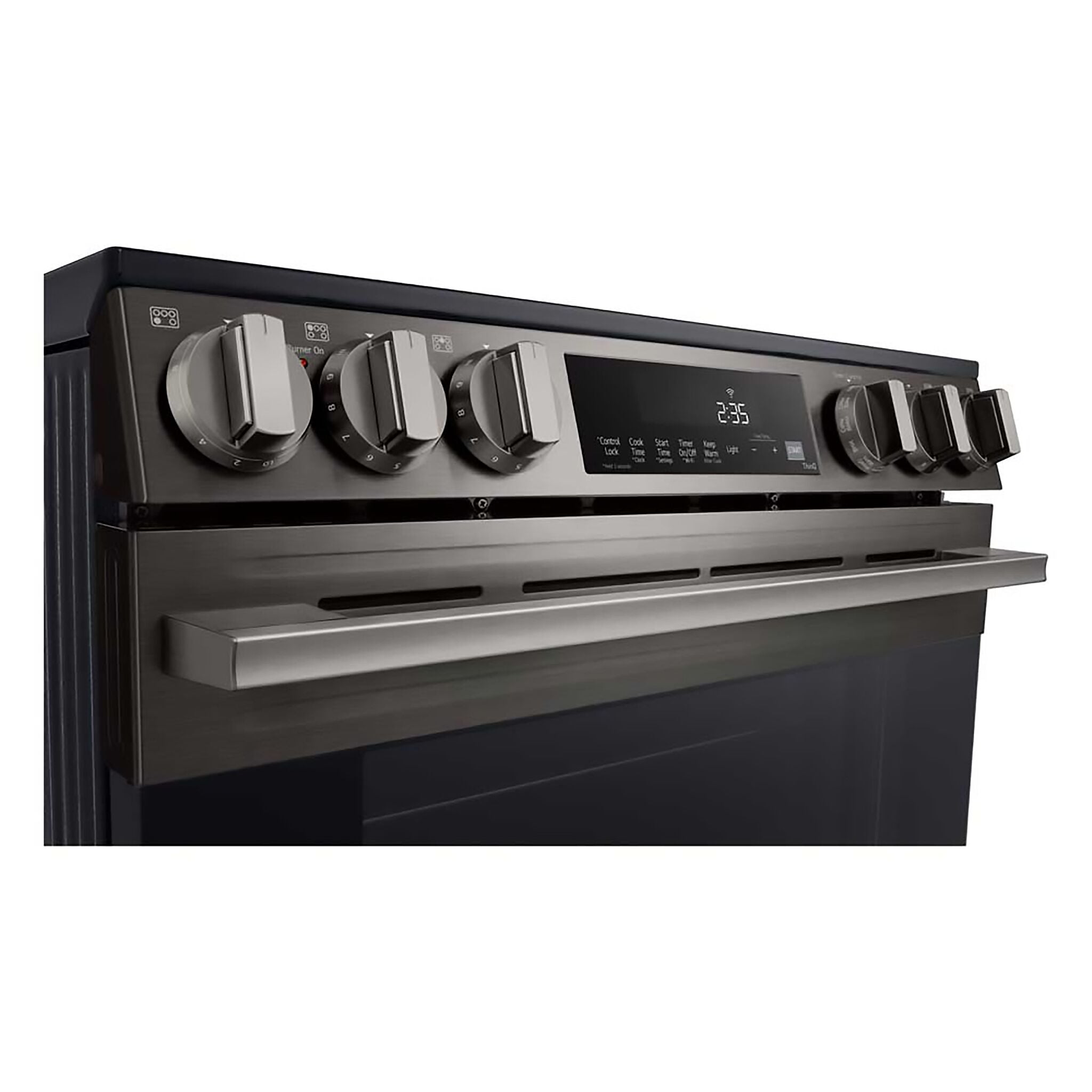 LG Smudge Resistant Black Stainless Steel Smart Electric Slide-In Range with Air Fry (6.3 Cu.Ft) - LSEL6333ZE