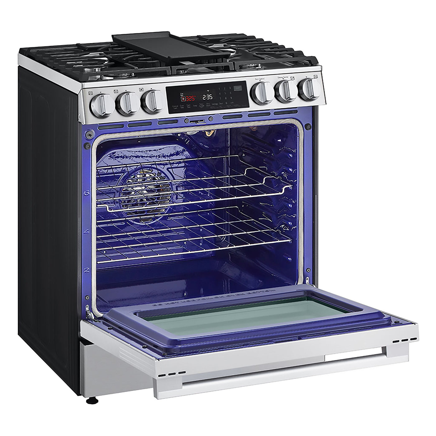 LG Smudge Resistant Stainless Steel Smart Gas Slide-In Range with Air Fry (6.3 Cu.Ft) - LSGL6335X