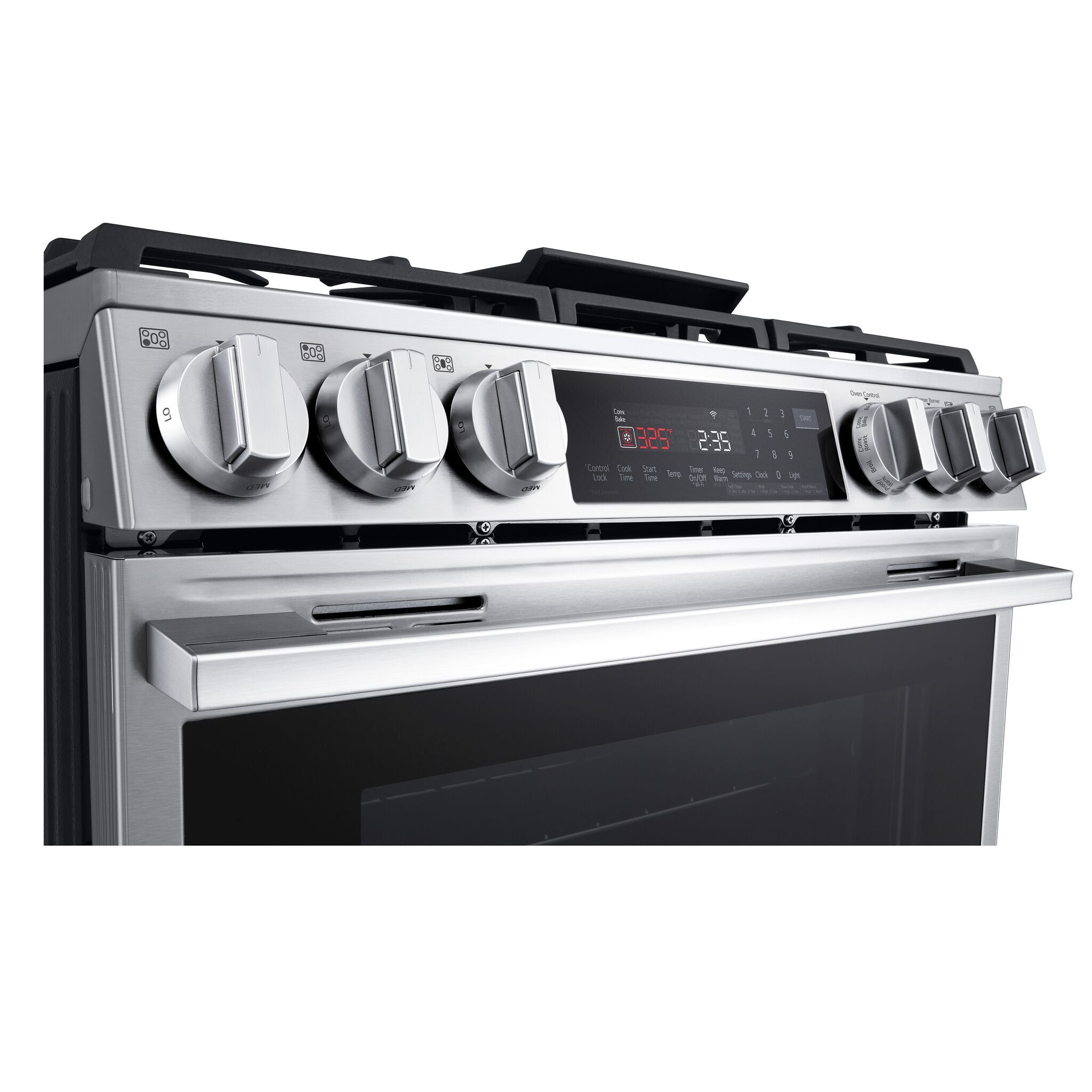 LG Smudge Resistant Stainless Steel Smart Gas Slide-In Range with Air Fry (6.3 Cu.Ft) - LSGL6335X