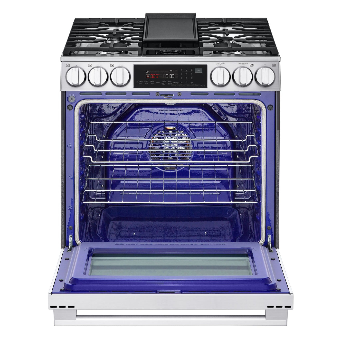 LG Smudge Resistant Stainless Steel Smart Gas Slide-In Range with Air Fry (6.3 Cu.Ft) - LSGL6335X