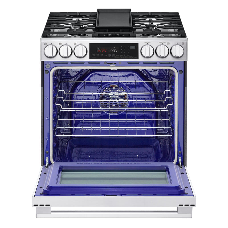 LG Smudge Resistant Stainless Steel Smart Gas Slide-In Range with Air ...