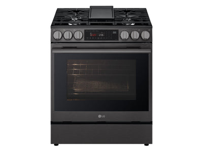 LG Smudge Resistant Black Stainless Steel Smart Gas Slide-In Range with Air Fry (6.3 Cu.Ft) - LSGL6335Z