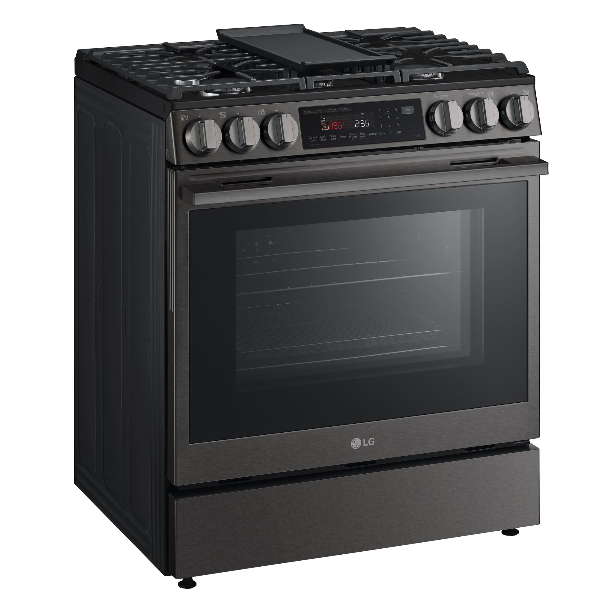 LG Smudge Resistant Black Stainless Steel Smart Gas Slide-In Range with Air Fry (6.3 Cu.Ft) - LSGL6335Z