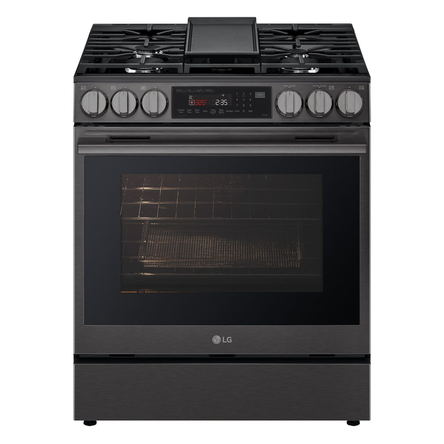 LG Smudge Resistant Black Stainless Steel Smart Gas Slide-In Range with Air Fry (6.3 Cu.Ft) - LSGL6335Z