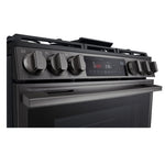 LG Smudge Resistant Black Stainless Steel Smart Gas Slide-In Range with Air Fry (6.3 Cu.Ft) - LSGL6335Z