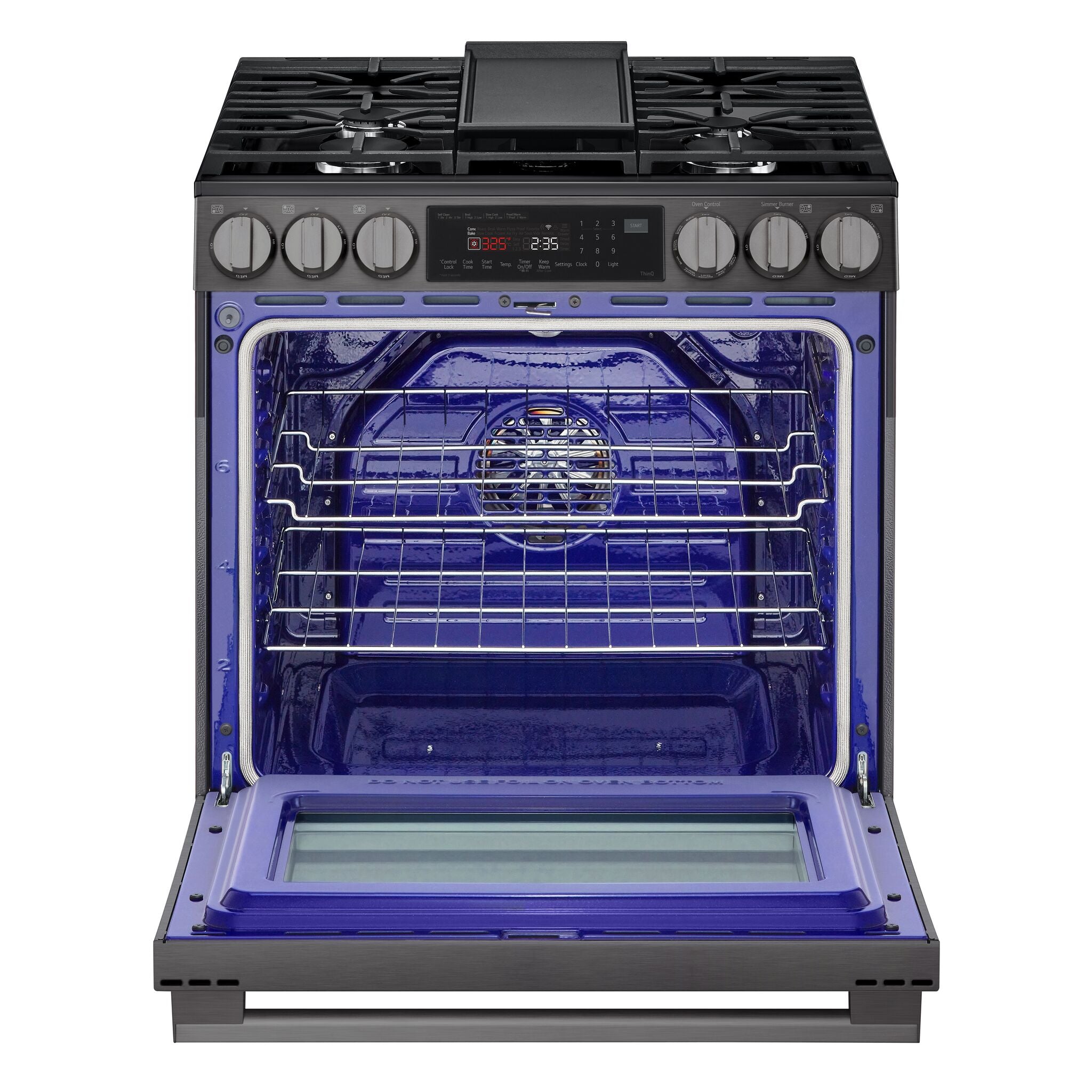 LG Smudge Resistant Black Stainless Steel Smart Gas Slide-In Range with Air Fry (6.3 Cu.Ft) - LSGL6335Z