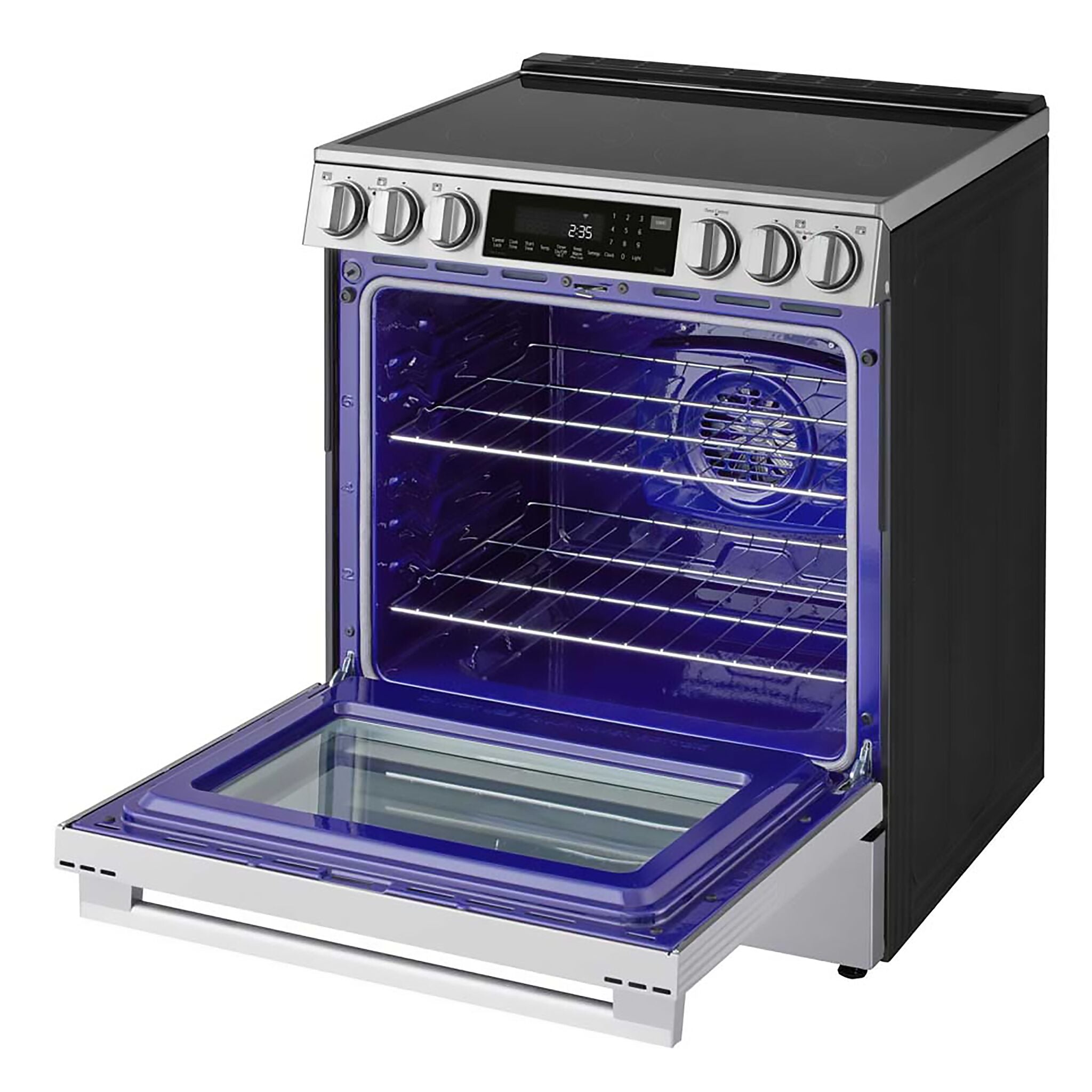 LG Smudge Resistant Stainless Steel Smart Electric Slide-In Range with Air Sous Vide (6.3 Cu.Ft) - LSEL6337XE