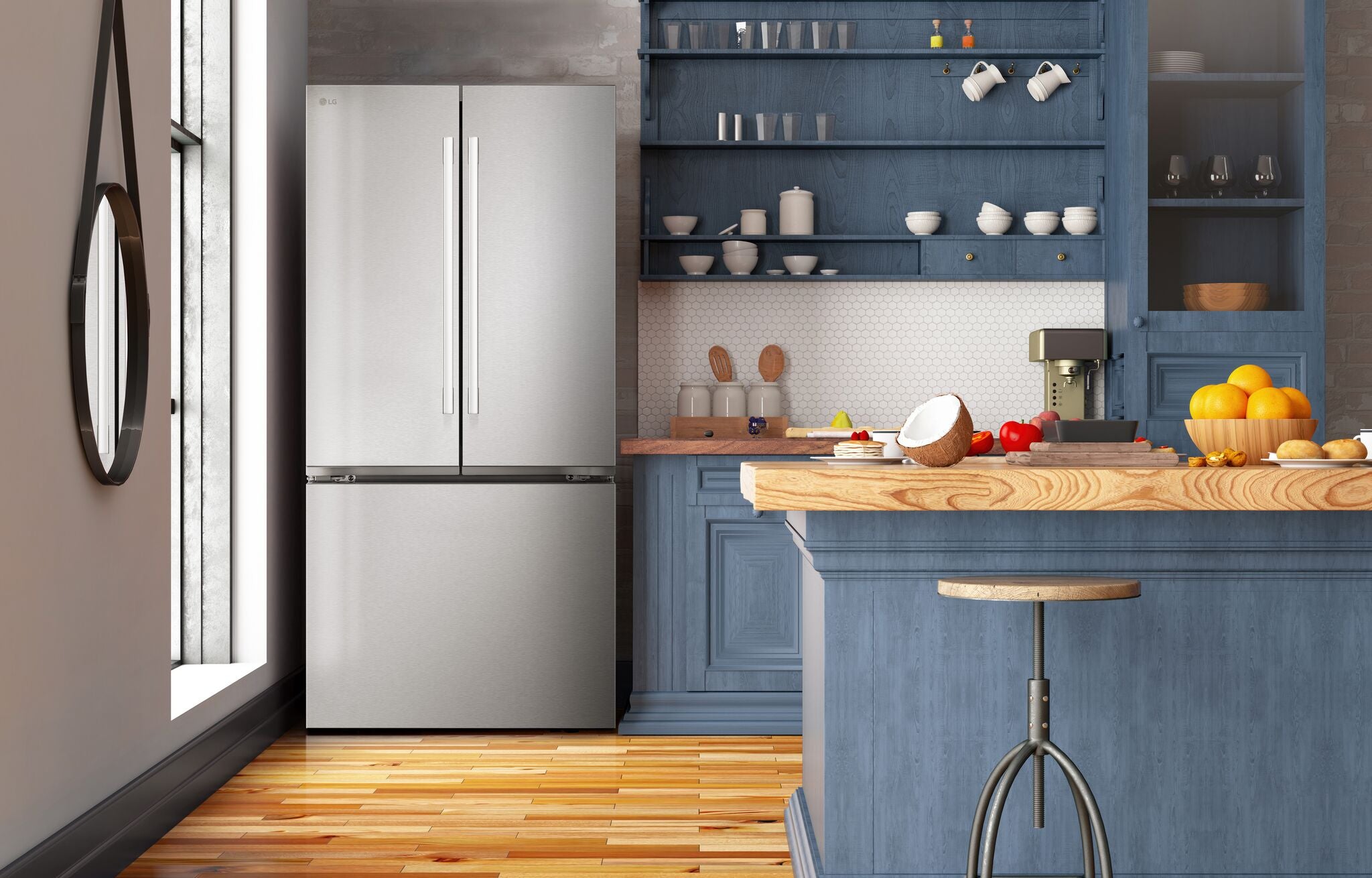 LG 33" 25 Cu. Ft. Smudge Resistant Stainless French Door Refrigerator with Ice Maker - LF25H6200S