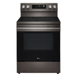 LG Black Stainless Steel Smart Electric Freestanding Range with Air Fry (6.3 Cu.Ft) - LREN6323ZE