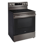 LG Black Stainless Steel Smart Electric Freestanding Range with Air Fry (6.3 Cu.Ft) - LREN6323ZE