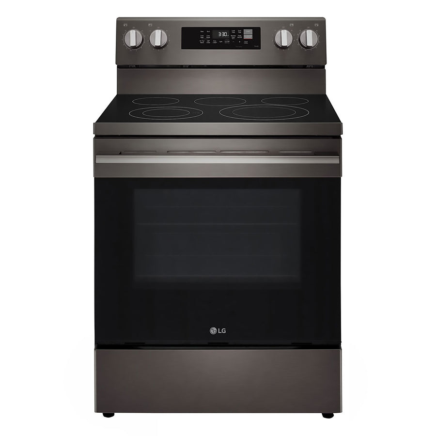 LG Black Stainless Steel Smart Electric Freestanding Range with Air Fry (6.3 Cu.Ft) - LREN6323ZE