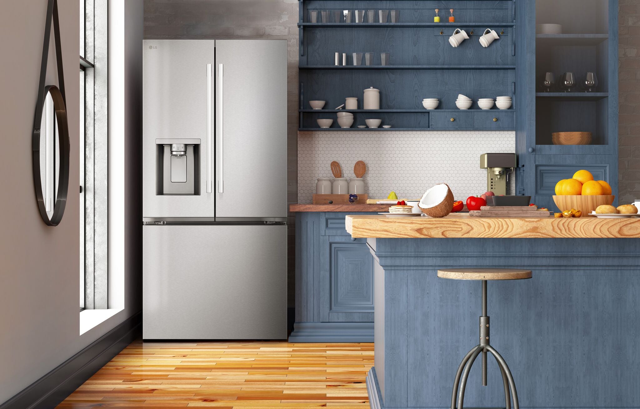 LG 33" 25 Cu. Ft. Smudge Resistant Stainless French Door Refrigerator with Dual Ice Maker - LF25H6330S