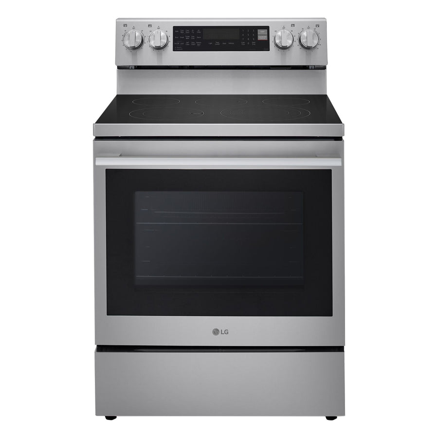LG Smudge Resistant Stainless Steel Smart Electric Freestanding Range with Air Sous Vide (6.3 Cu.Ft) - LREN6325XE