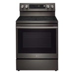 LG Smudge Resistant Black Stainless Steel Smart Electric Freestanding Range with Air Sous Vide (6.3 Cu.Ft) - LREN6325ZE