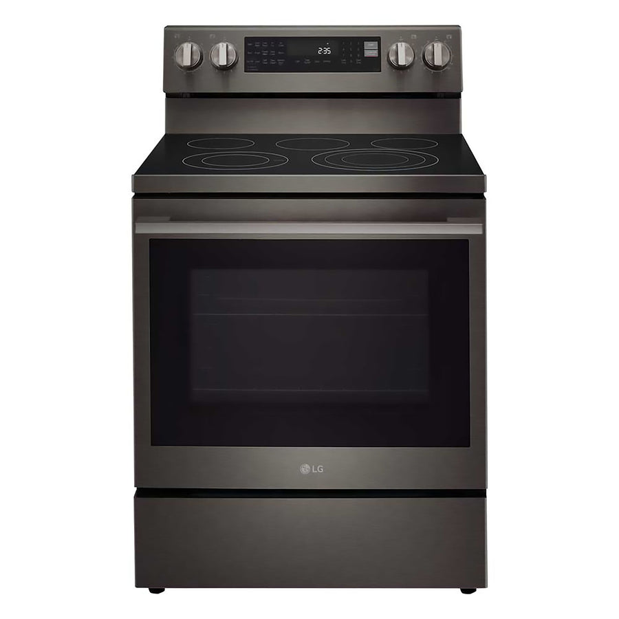 LG Smudge Resistant Black Stainless Steel Smart Electric Freestanding Range with Air Sous Vide (6.3 Cu.Ft) - LREN6325ZE