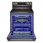 LG Smudge Resistant Black Stainless Steel Smart Electric Freestanding Range with Air Sous Vide (6.3 Cu.Ft) - LREN6325ZE