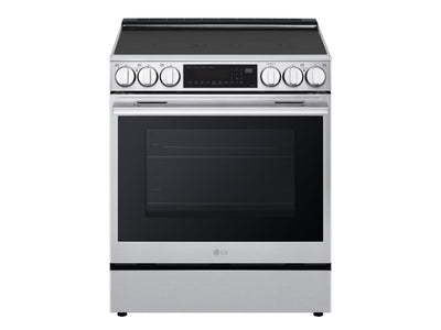LG Smudge Resistant Stainless Steel Smart Electric Slide-In Range with Air Sous Vide (6.3 Cu.Ft) - LSEL6335XE
