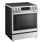 LG Smudge Resistant Stainless Steel Smart Electric Slide-In Range with Air Sous Vide (6.3 Cu.Ft) - LSEL6335XE