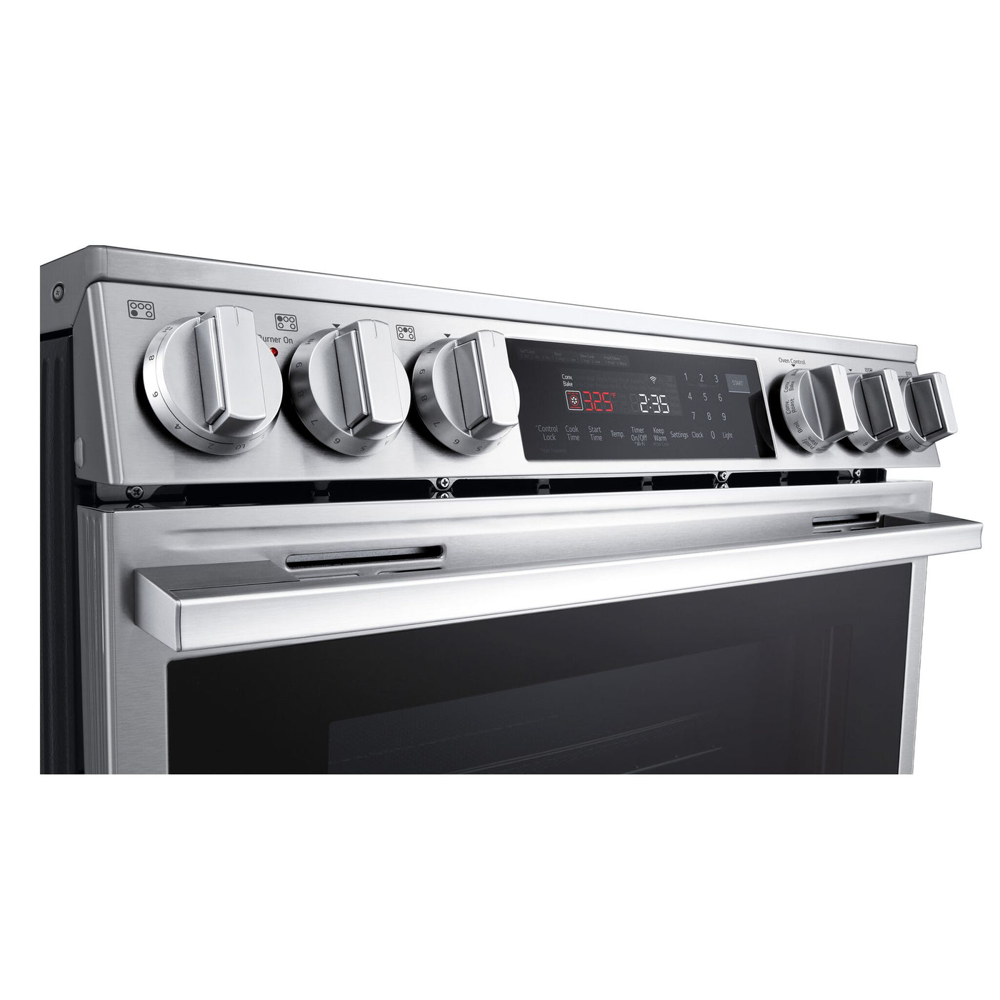 LG Smudge Resistant Stainless Steel Smart Electric Slide-In Range with Air Sous Vide (6.3 Cu.Ft) - LSEL6335XE