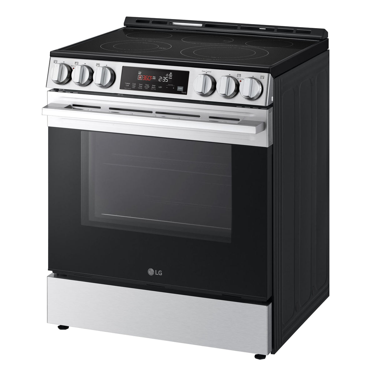 LG Smudge Resistant Stainless Steel Smart Electric Slide-In Range with ...