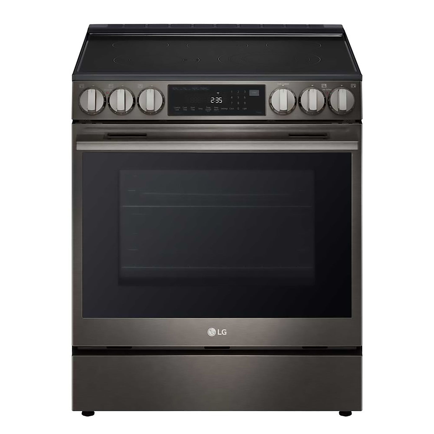 LG Smudge Resistant Black Stainless Steel Smart Electric Slide-In Range with Air Sous Vide (6.3 Cu.Ft) - LSEL6335ZE