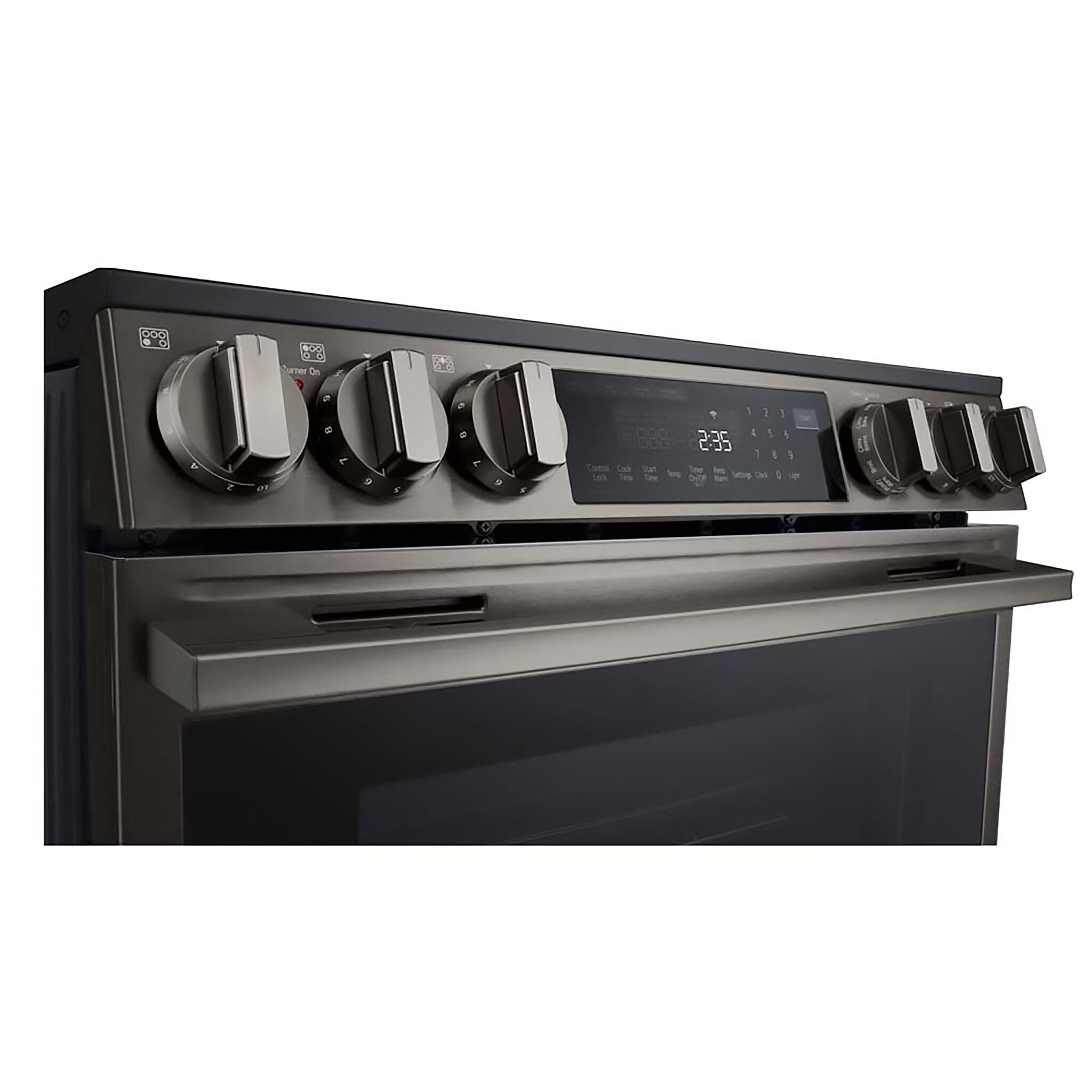 LG Smudge Resistant Black Stainless Steel Smart Electric Slide-In Range with Air Sous Vide (6.3 Cu.Ft) - LSEL6335ZE