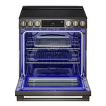 LG Smudge Resistant Black Stainless Steel Smart Electric Slide-In Range with Air Sous Vide (6.3 Cu.Ft) - LSEL6335ZE