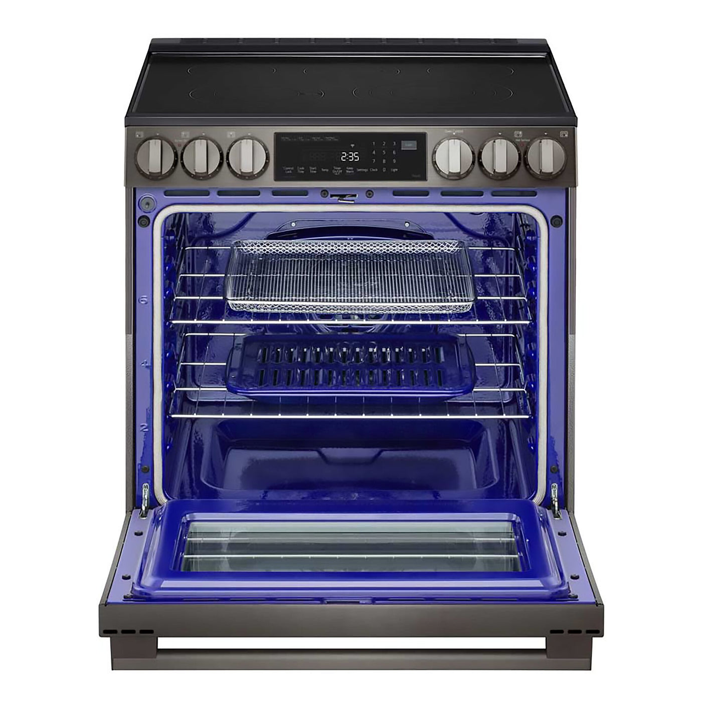 LG Smudge Resistant Black Stainless Steel Smart Electric Slide-In Range with Air Fry (6.3 Cu.Ft) - LSEL6333ZE