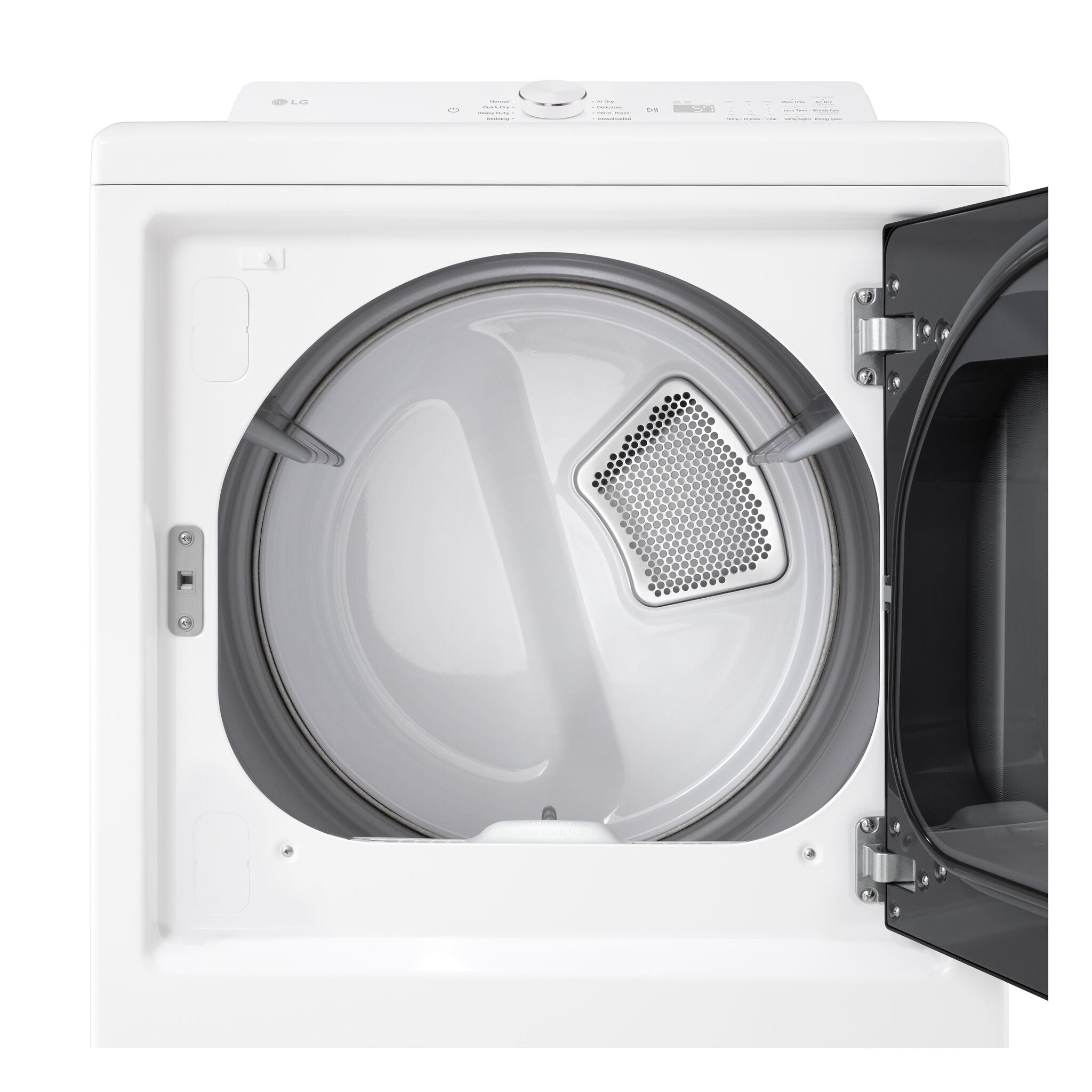 LG White Ultra Large Capacity Rear Control Electric Dryer with AI Sensing (7.3 Cu. Ft) - DLE8200W