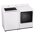 LG White Mega Capacity Smart Top Load Washer (5.8 Cu. Ft) & Electric Dryer with AI Sensing (7.3 Cu.Ft) - WT8200CW/DLE8200W