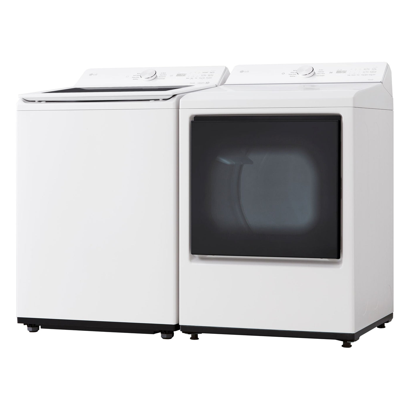 LG White Mega Capacity Smart Top Load Washer (5.8 Cu. Ft) & Electric Dryer with AI Sensing (7.3 Cu.Ft) - WT8200CW/DLE8200W