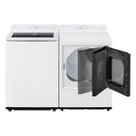 LG White Mega Capacity Smart Top Load Washer (5.8 Cu. Ft) & Electric Dryer with AI Sensing (7.3 Cu.Ft) - WT8200CW/DLE8200W