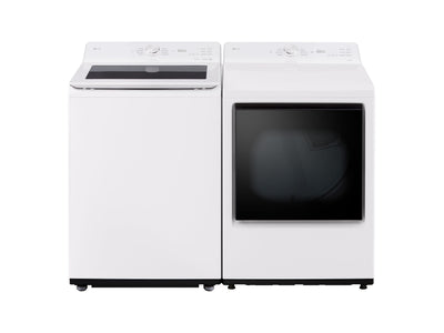 LG White Mega Capacity Smart Top Load Washer (5.6 Cu. Ft) & Electric Dryer with AI Sensing (7.3 Cu.Ft) - WT8205CW/DLE8200W