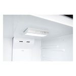 Close-up of LG refrigerator interior temperature control with five cooling levels and illuminated panel