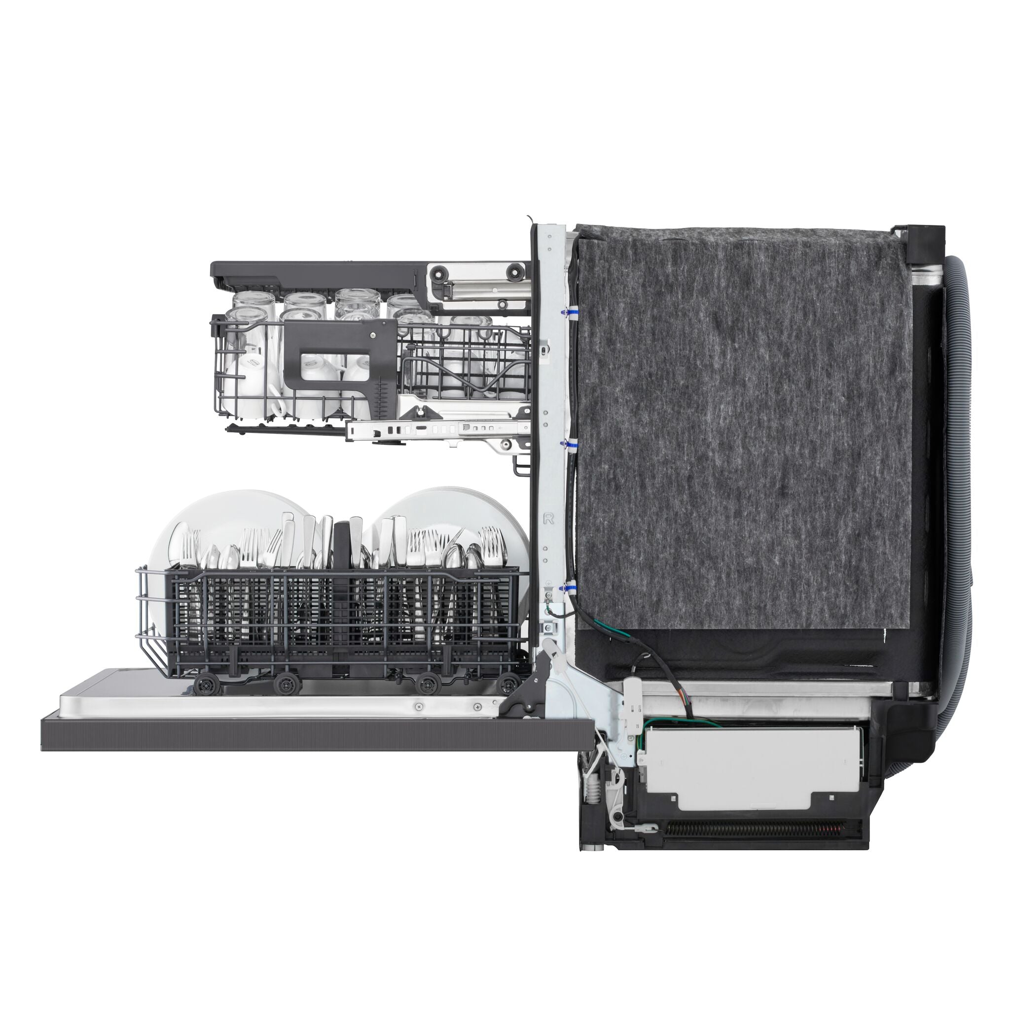 LG Smudge Resistant Black Stainless Steel 46dB Top Control Dishwasher with FlushFit™ Design, QuadWash® Pro and AutoVentDry™ - LDNPQ555D