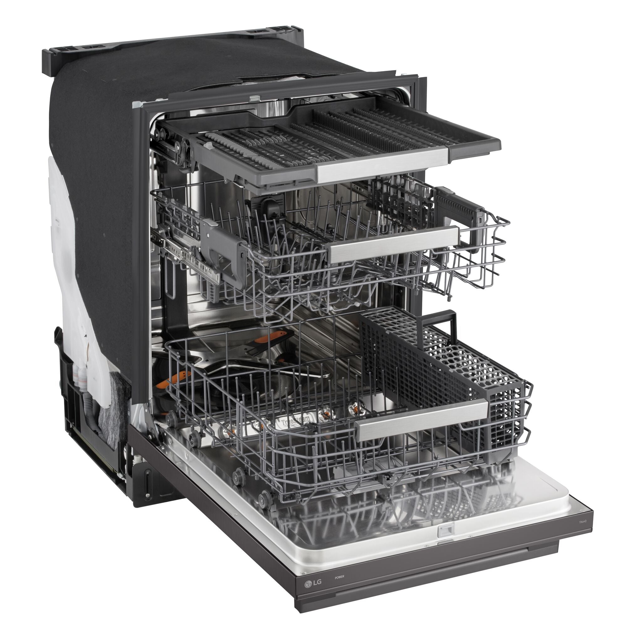 LG Black Stainless Steel 24" Top Control Dishwasher with TrueSteam® - LDNTH753D