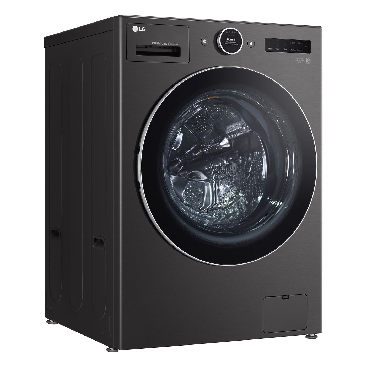 LG Black Steel All-in-One Ventless Washer/Dryer Combo with Inverter HeatPump™ Technology and Direct Drive Motor (5.8 cu. ft. - WM6998HBA